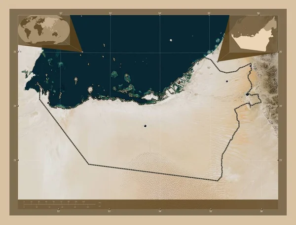 Abu Dhabi Emirato Los Emiratos Árabes Unidos Mapa Satelital Baja — Foto de Stock