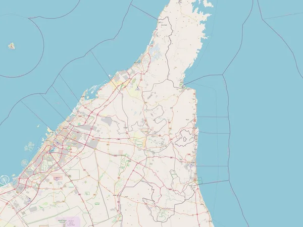 Ras Khaymah Emirado Dos Emirados Árabes Unidos Abrir Mapa Ruas — Fotografia de Stock