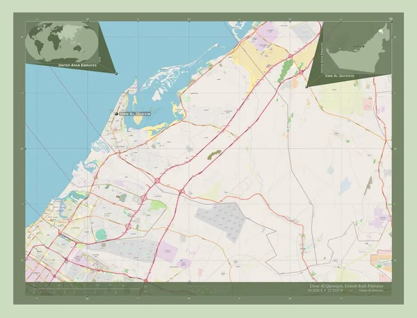 Umm Qaywayn Emirát Spojených Arabských Emirátů Otevřít Mapu Ulice Umístění — Stock fotografie