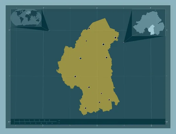 Armagh Regionen Nordirland Fast Färgform Platser För Större Städer Regionen — Stockfoto