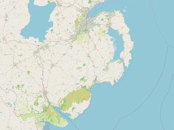 Вниз Регіон Північної Ірландії Відкрита Карта Вулиць — стокове фото