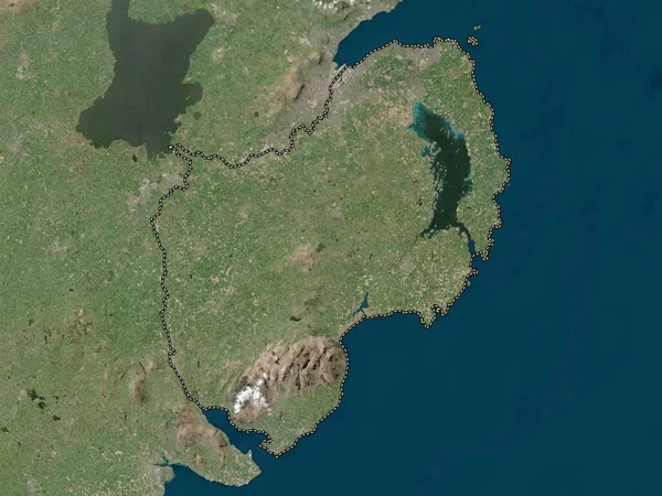 Ner Regionen Nordirland Lågupplöst Satellitkarta — Stockfoto