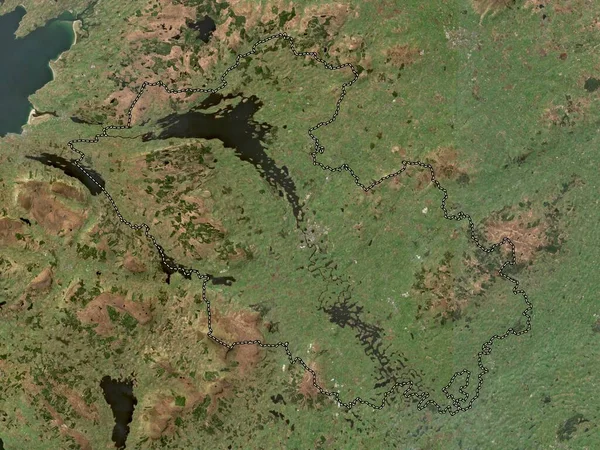 Fermanagh Region Nordirland Hochauflösende Satellitenkarte — Stockfoto