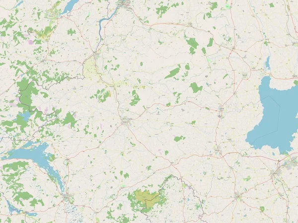 Tyrone Region Northern Ireland Open Street Map — Stock Photo, Image