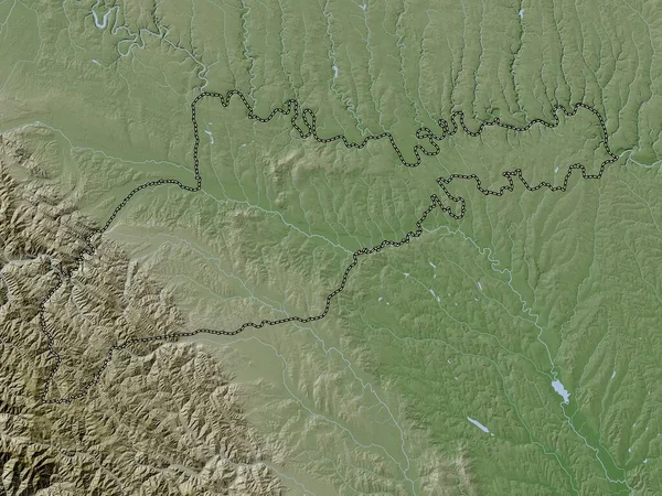 Chernivtsi Região Ucrânia Mapa Elevação Colorido Estilo Wiki Com Lagos — Fotografia de Stock