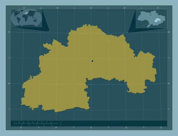 Dnipropetrovs Regione Dell Ucraina Forma Tinta Unita Mappa Della Posizione — Foto Stock