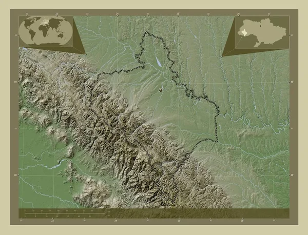 Ivano Frankivs Περιοχή Της Ουκρανίας Υψόμετρο Χάρτη Χρωματισμένο Στυλ Wiki — Φωτογραφία Αρχείου