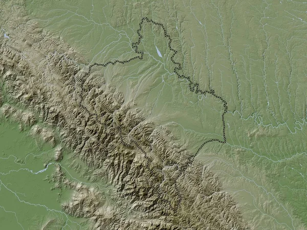 Ivano Frankivs Région Ukraine Carte Altitude Colorée Dans Style Wiki — Photo