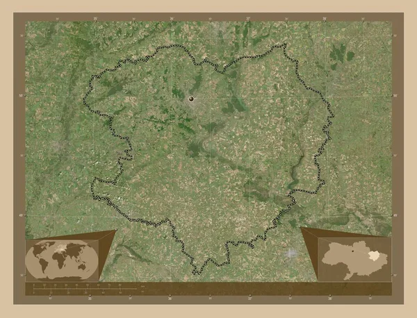 Charków Obwód Ukraiński Niska Rozdzielczość Satelity Pomocnicze Mapy Położenia Narożnika — Zdjęcie stockowe