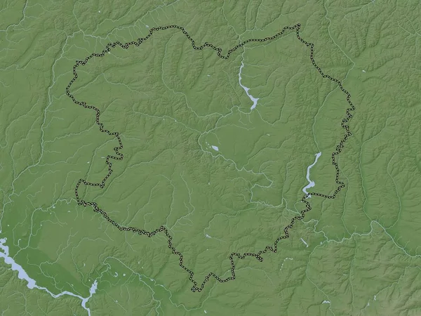 哈尔科夫 乌克兰地区 带有湖泊和河流的Wiki风格的高程图 — 图库照片