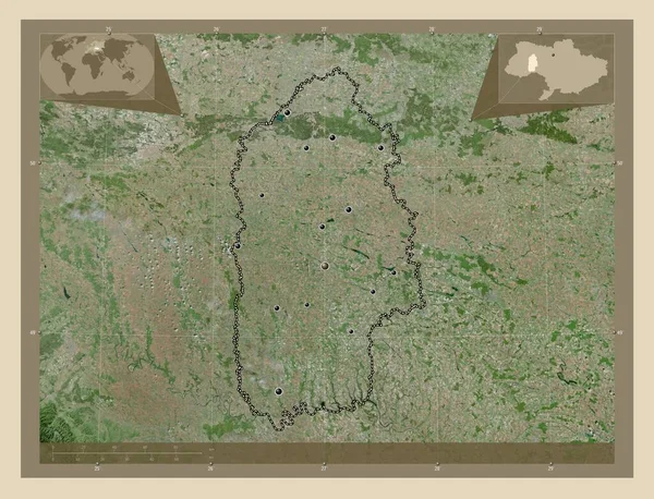 Khmel Nyts Kyy Oblast Ukrajiny Satelitní Mapa Vysokým Rozlišením Umístění — Stock fotografie