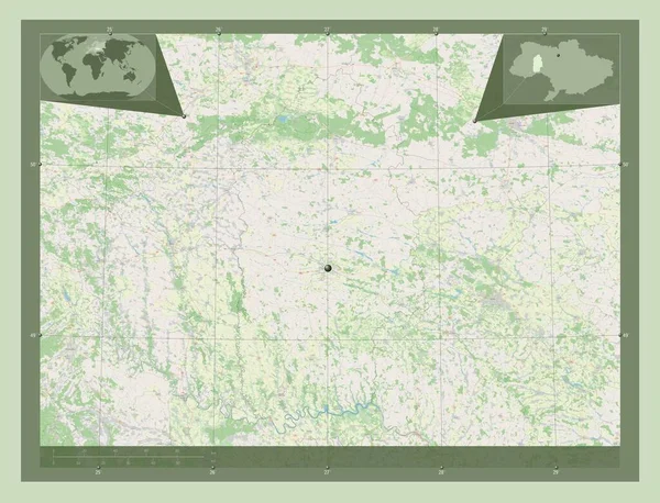 Хмельницкий Обл Украины Карта Улиц Вспомогательные Карты Расположения Углов — стоковое фото