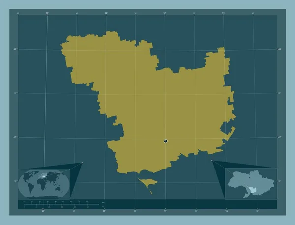 Mykolayiv Regione Dell Ucraina Forma Tinta Unita Mappa Della Posizione — Foto Stock