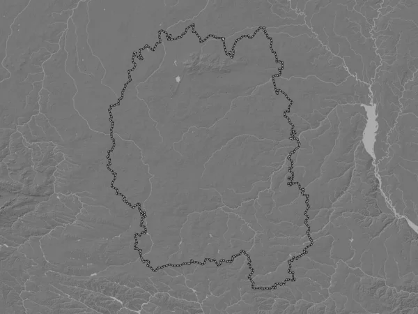 Zhytomyr Region Ukraine Bilevel Elevation Map Lakes Rivers — Stock Photo, Image