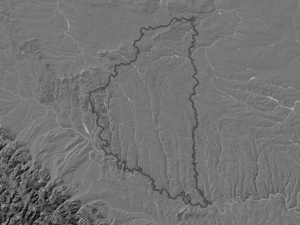 Ternopil Region Ukraine Bilevel Elevation Map Lakes Rivers — Stock Photo, Image