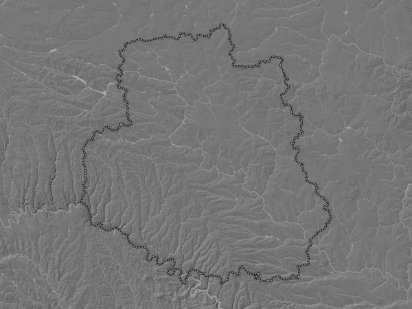 Vinnytsya Region Ukraine Bilevel Elevation Map Lakes Rivers — Stock Photo, Image