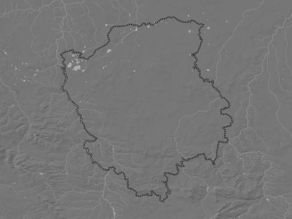 Volyn Region Ukraine Bilevel Elevation Map Lakes Rivers — Stock Photo, Image