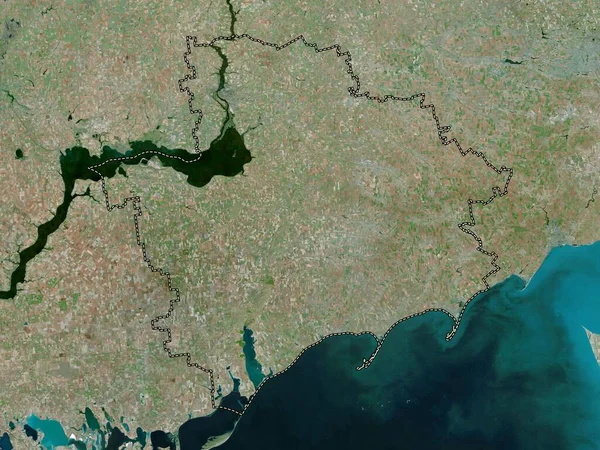 Zaporizhzhya Região Ucrânia Mapa Satélite Alta Resolução — Fotografia de Stock