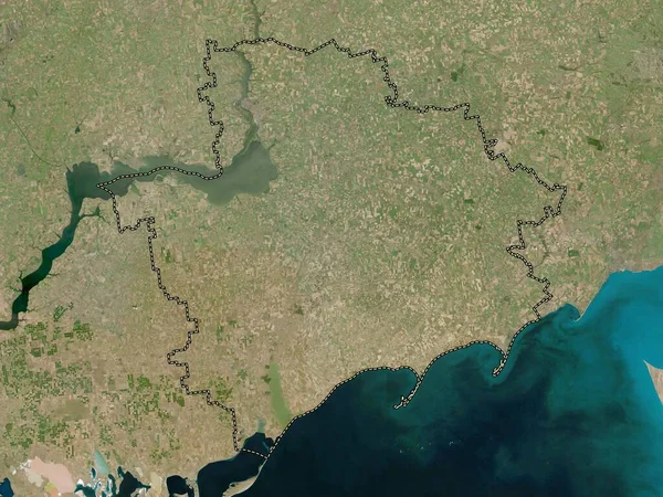 Zaporizhzhya Regionen Ukraina Lågupplöst Satellitkarta — Stockfoto