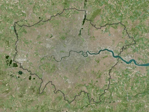 Londres Região Reino Unido Mapa Satélite Alta Resolução — Fotografia de Stock