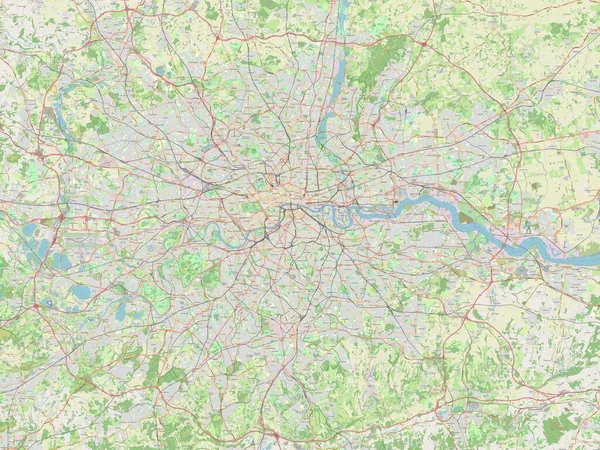 London Vereinigten Königreich Open Street Map — Stockfoto