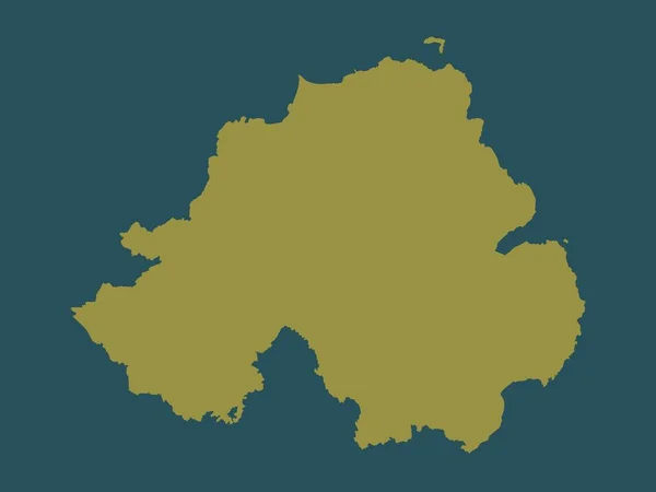 北アイルランド イギリスの領域 単色形状 — ストック写真