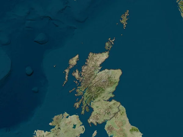 Skotsko Region Spojeného Království Satelitní Mapa Vysokým Rozlišením — Stock fotografie