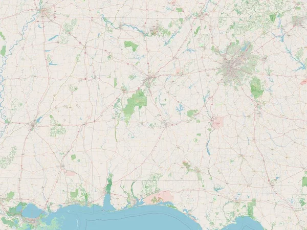 Алабама Штат Сполучених Штатів Америки Відкрита Карта Вулиць — стокове фото
