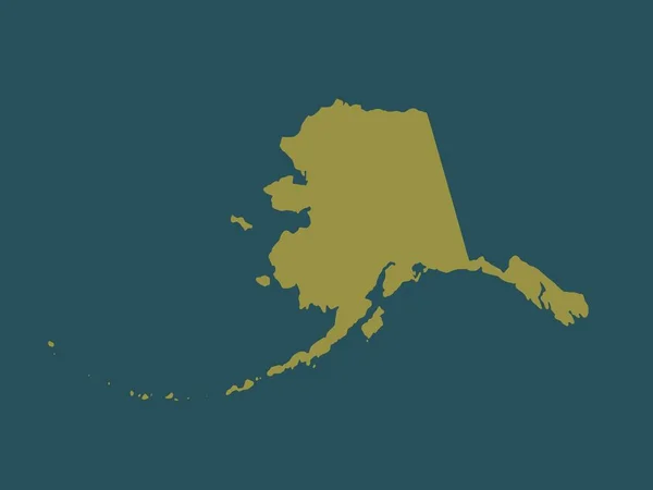 Alaska Negara Bagian Amerika Serikat Bentuk Warna Padat — Stok Foto