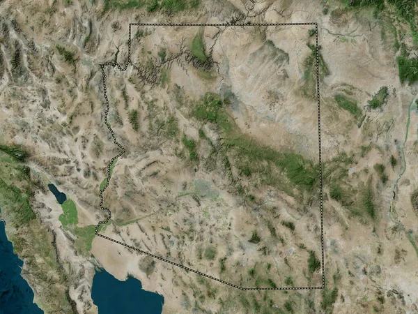 Arizona Estado Los Estados Unidos América Mapa Satélite Alta Resolución — Foto de Stock