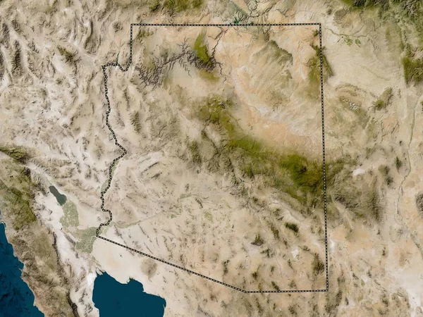 Arizona Estado Los Estados Unidos América Mapa Satelital Baja Resolución — Foto de Stock