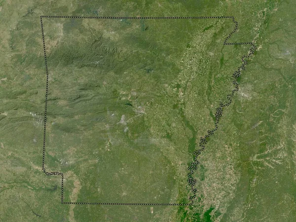 Arkansas Staat Van Verenigde Staten Van Amerika Satellietkaart Met Lage — Stockfoto