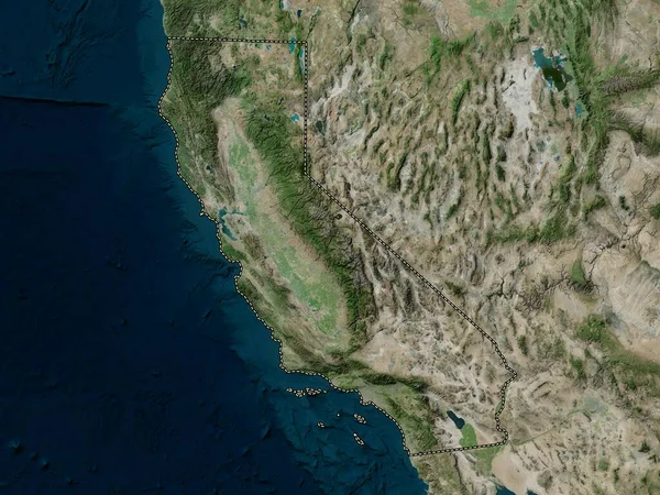 Californië Verenigde Staten Van Amerika Satellietkaart Met Hoge Resolutie — Stockfoto