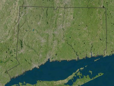 Connecticut, Amerika Birleşik Devletleri. Yüksek çözünürlüklü uydu haritası