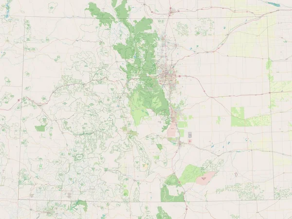 Colorado Stan Stany Zjednoczone Ameryki Otwarta Mapa Ulic — Zdjęcie stockowe