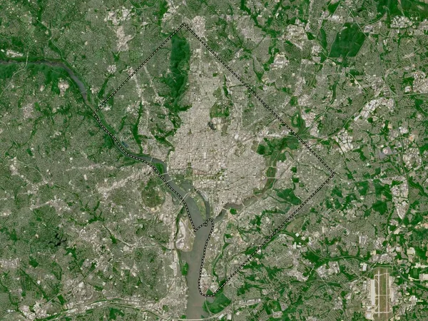 哥伦比亚特区 美利坚合众国的联邦特区 高分辨率卫星地图 — 图库照片