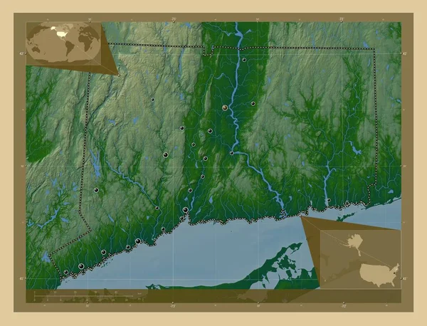 코네티컷 미합중국의 호수와 고지대 지역의 도시들의 Corner Auxiliary Location — 스톡 사진