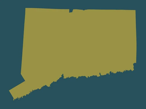 Connecticut Estado Los Estados Unidos América Forma Color Sólido —  Fotos de Stock