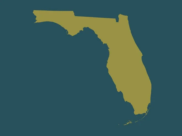 Florida Stát Spojené Státy Americké Tvar Plné Barvy — Stock fotografie