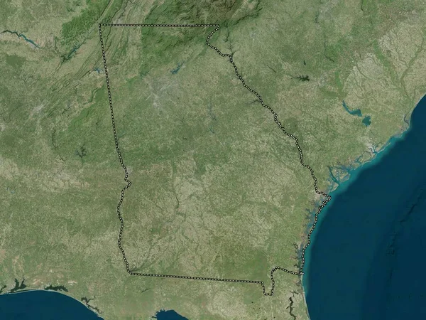Джорджія Штат Сполучених Штатів Америки Супутникова Карта Високої Роздільної Здатності — стокове фото