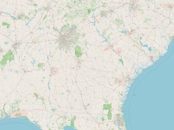 Джорджія Штат Сполучених Штатів Америки Відкрита Карта Вулиць — стокове фото
