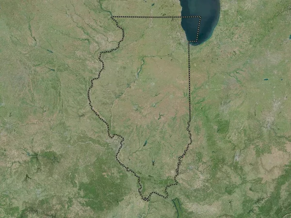 Illinois Amerika Birleşik Devletleri Yüksek Çözünürlüklü Uydu Haritası — Stok fotoğraf
