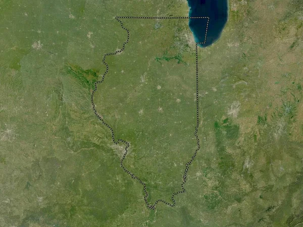 Illinois State United States America Low Resolution Satellite Map — Stock Photo, Image