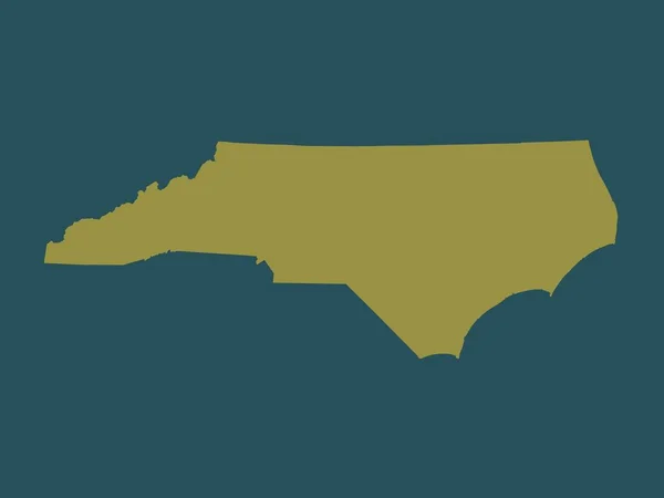 North Carolina Bundesstaat Der Vereinigten Staaten Von Amerika Einfarbige Form — Stockfoto
