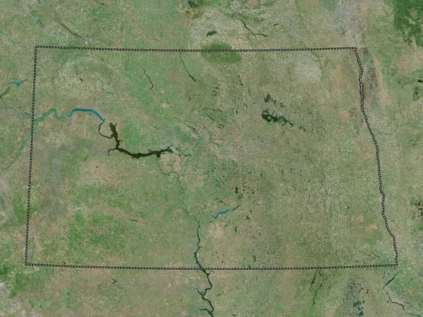 ノースダコタ州 アメリカ合衆国の州 高解像度衛星地図 — ストック写真