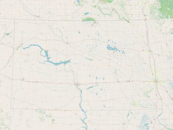 Kuzey Dakota Amerika Birleşik Devletleri Açık Sokak Haritası — Stok fotoğraf