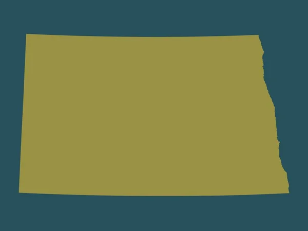 North Dakota State United States America Solid Color Shape — Stock Photo, Image