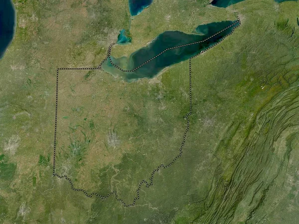 Ohio Bundesstaat Der Vereinigten Staaten Von Amerika Satellitenkarte Mit Niedriger — Stockfoto