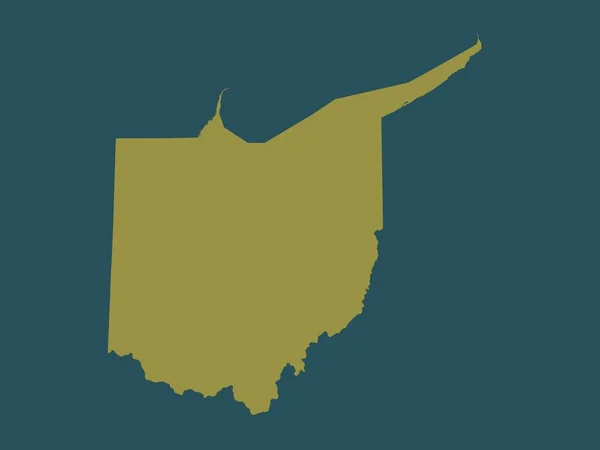Ohio Stát Spojené Státy Americké Tvar Plné Barvy — Stock fotografie