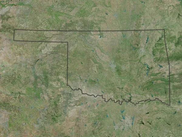 Oklahoma Delstaten Usa Högupplöst Satellitkarta — Stockfoto